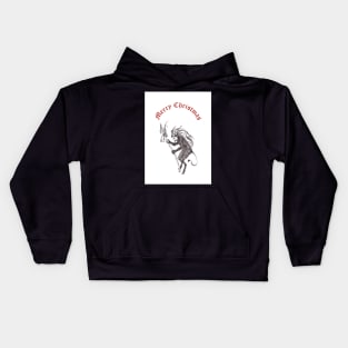 Krampus + "Merry Christmas" Kids Hoodie